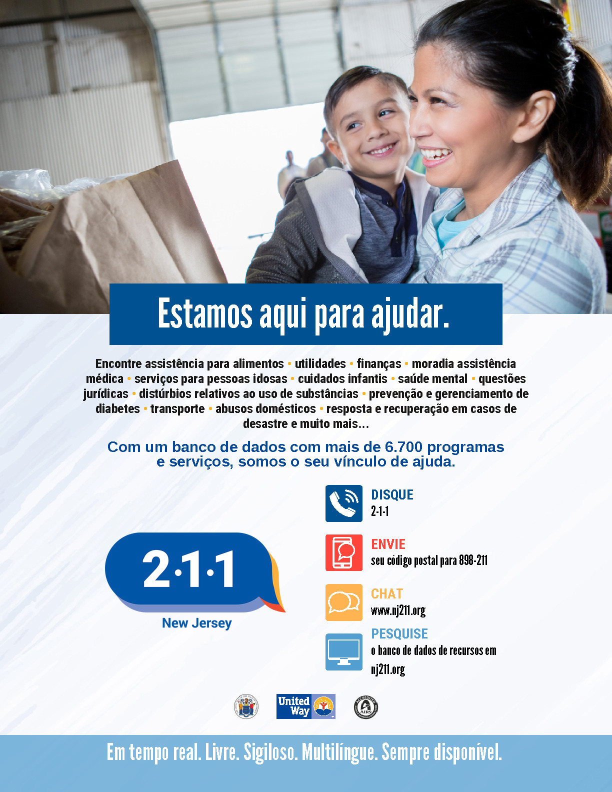 211 Assistance NJ English and Spanish