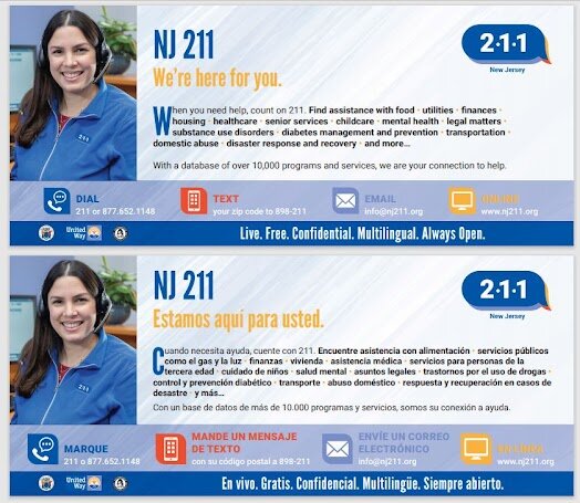NJ 211 panel cards