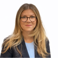 Women wearing dark blue suit