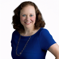 Women smiling in blue dress